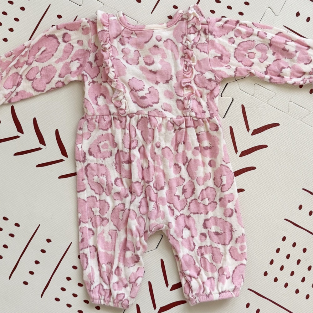 Jessica Simpson Pink Leopard Print Romper - Picture 2 of 8